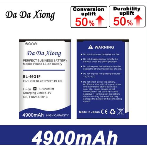 Da Da Xiong 4700mAh BL-46G1F Battery for LG K10 2017 K20 Plus TP260 K425 K428 K430H Mobile Phone Batteries