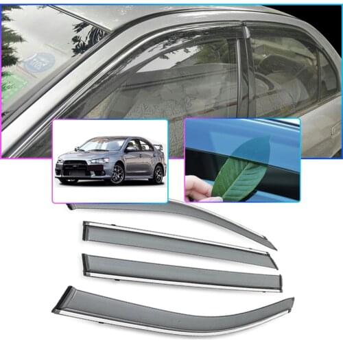 For Mitsubishi lancer 2006 2007 2008 2009 2010 2011 2012 2013-2015 Smoke car window visors sun Rain Guard Wind Deflectors 4PC