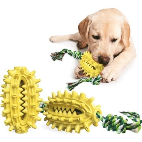 Pet Dog Toys Toy Funny Interactive Elasticity Ball Chew Toy Tooth Clean Ball Of Food Extra-tough Rubber Ball Dental Care Product