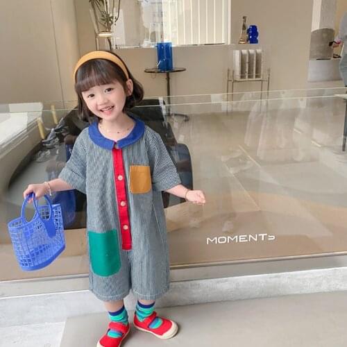 MILANCEL 2021 Summer Kids Clothes Striped Dress Korean Girls One Piece Casual Children Outfits