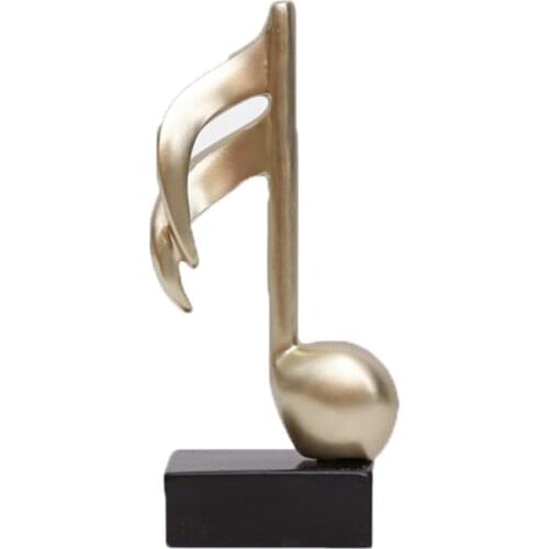 Desktop Decor Musical Note Shaped Ornament Resin Figurine Decorative Artware for Home Shops