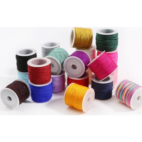 50M/roll 0.8mm Nylon Cord Thread Chinese Knot Macrame Cord Bracelet Braided String Beading Craft DIY Jewelry Making Cord Thread