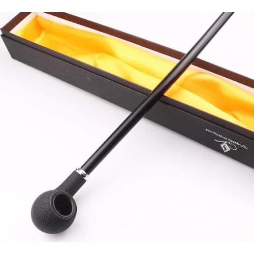 New 1pcs Smoking Pipe Long Black Churchwarden Tobacco Pipe Filter Accessories Gadget for Men 40cm With Pipe Tools Gift Box