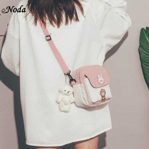 Cute Canvas 2021 New Small Fresh Messenger Female Korean Version of The Wild Student One-shoulder Mobile Phone Package