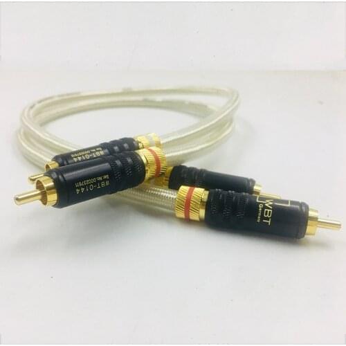 New QED Signature 5N OCC Silver-Plated hifi audio Interconnect Cable with WBT-0144 gold plated connector