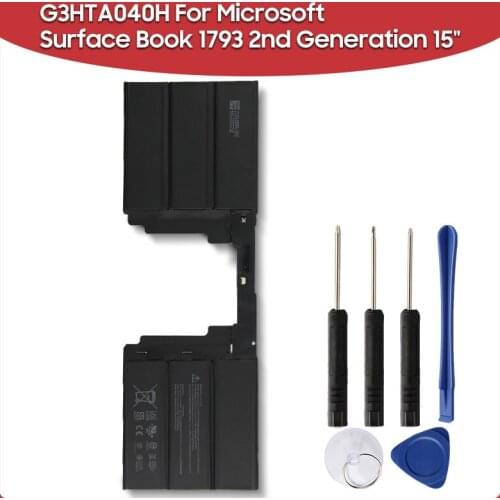 Original Replacement Battery G3HTA040H G3HTA041H For Microsoft Surface Book 2 2nd Gen 15" 1793 Keyboard Laptop Batteries