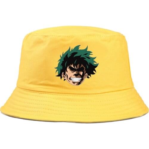Panama Bucket Hat Men Women my hero academia Print summer Hat Hip Hop Fishing Fisherman Hat FOR BOY GIRLS