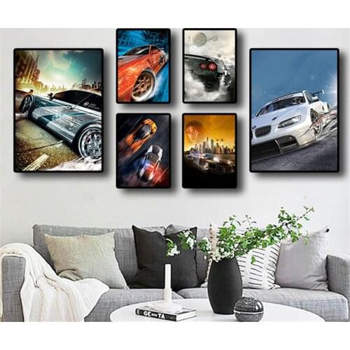 Need For Speed Poster World Famous Racing Car Rally Picture Modern Quality Canvas Painting Room Living Sofa Wall Art Home Decor