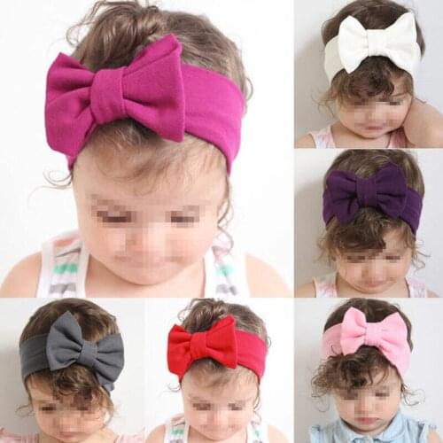 Toddler Girls Kids Headband Baby Girl Big Bow Sweet Cute Hairband Headband Stretch Turban Knot Baby Turbans Accessoire