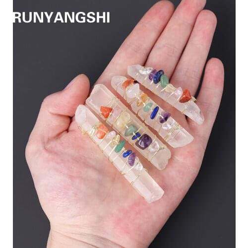 Natural Clear Quartz Crystal Single Point Seven Chakra Therapy Stone healing Quartz energy gem Reiki crystal