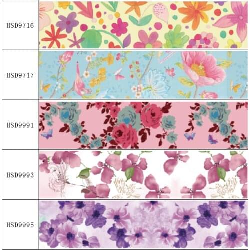 22MM 25MM 38MM 50MM 75mm Printed Pattern on Grosgrain Ribbon for diy ribbon