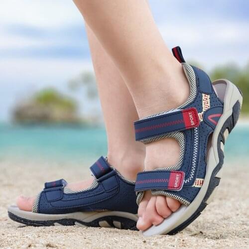 Summer New Boys Sandals Children Beach Shoes Sports Soft Non-slip Toddler Shoes Casual Cutouts Breathable Open Toe Casual Sandal