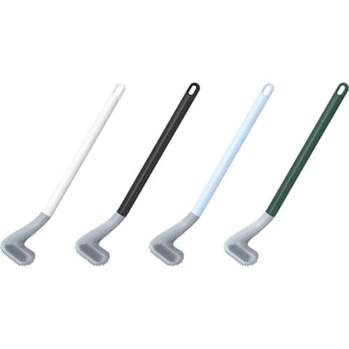 Long-Handled Toilet Brush Wall Hanging Deep Cleaning Brush With Non-Slip Long Handle Golf Brush Head Home Bathroom Accessories