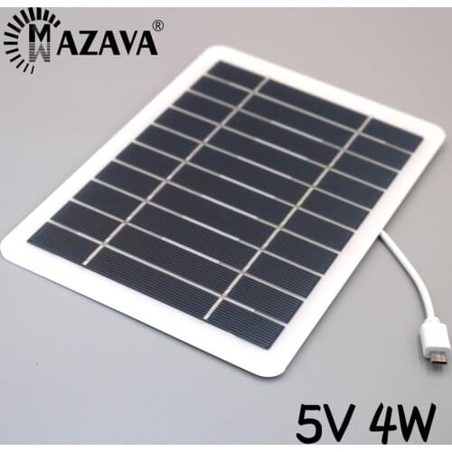 5V 800mA 4W Solar Panel Micro USB Portable Solar Charger Pane Climbing Fast Charge Travel DIY Solar Charger Powerbank Outdoor