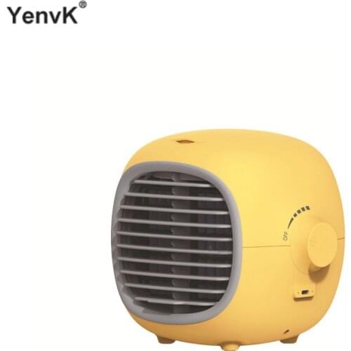 YenvK Portable Air Conditioning Fan Lemonade Cooling Fan USB Charging Desktop Fan for Office Room