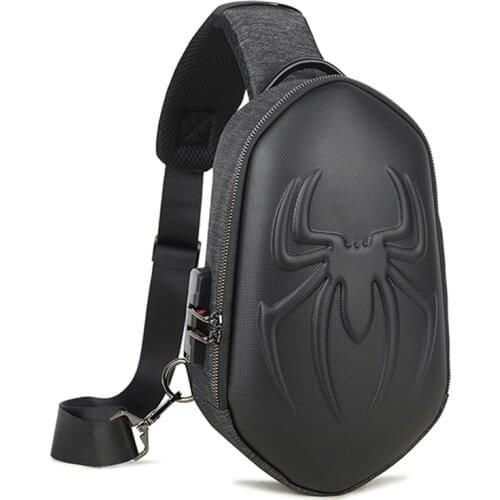 Disney Spider-Man waist bag casual men multifunctional anti-theft chest bag business travel waterproof USB shoulder diagonal bag
