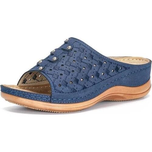 Women PU Leather Shoes Comfy Platform Flat Sole Ladies Casual Soft Big Toe Foot Correction Sandal Orthopedic Bunion Corrector