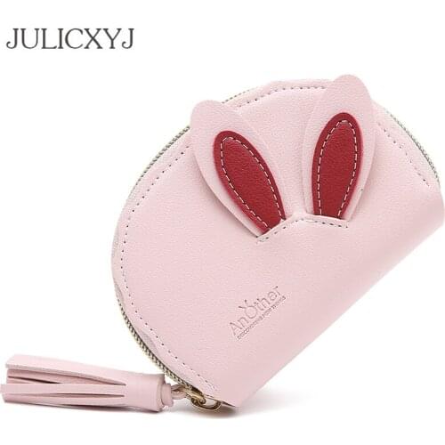 Women Sweet Cartoon Rabbit Card Bags Cover On The Passport Visiting CardsID Credit Card Holder Organizer Case Box Pocket 2019new