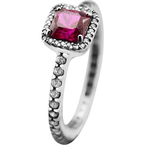 Ring Timeless Elegance Silver Rings For Women Men with Clear CZ Anel Feminino 100% 925 Jewelry Sterling Silver Anillos Wedding