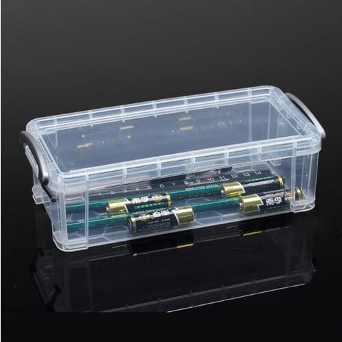 1pcs Rectangle Cover Plastic Storage Box PP Transparent Hardware Parts Screw Case Pack boxes Double buckle on both sides