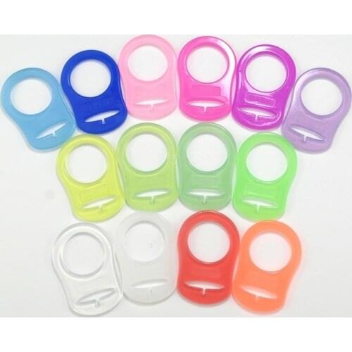 5PCS Baby Dummy Pacifier Holder Clip Adapter for MAM Ring Silicone Button Colorful Nipple Pacifier Accessories for Kids Babies