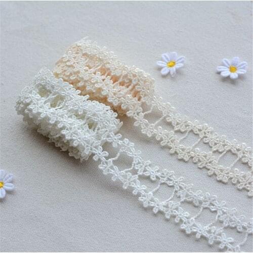 AHYONNIEX DIY skirt clothes curtain dress hollow embroidery small white lace for clothing doll accessories 3CM X 1 Meter