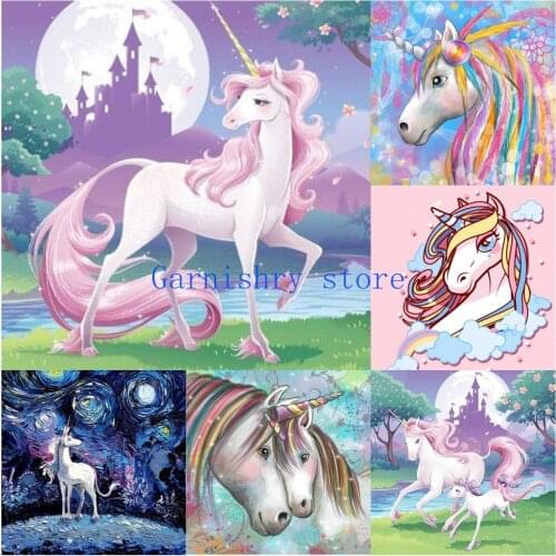 5D DIY Diamond Painting Disney Full Square/Round Drill Cartoon Unicorn Diamond Embroidery Cross Stitch Kits Mosaic Home Decor