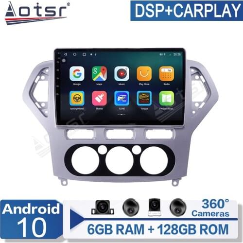 AOTSR-6+128G Android Radio Car Multimedia Video Player For Ford mondeo MK4 2007-2010 Navigation Multimedia Player Radio