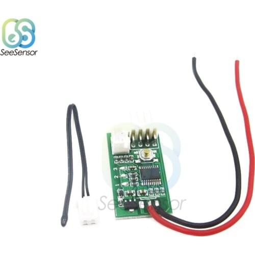 DC 12V 4 Wire PWM Temperature Controller Fan Speed Governor PWM Speed Controller Switch for PC Fan Alarm Module Board