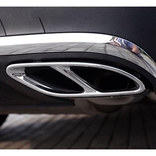 For Mercedes Benz W212 E Class 2014-2017 GLE W166 C292 GLS 400 CLA Class 2016-2017 Car-styling AMG Rear Exhaust Pipe Cover Trim