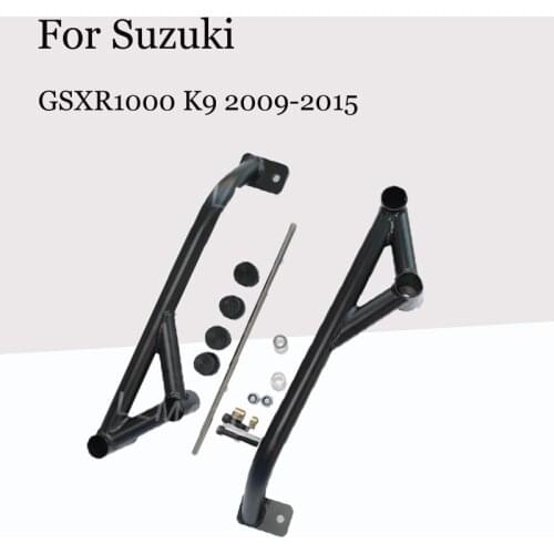 For Suzuki GSXR1000 K9 2009 2010 2011 2012 2013 2014 2015 Motorcycle Dumb Black Stunt Cage Engine Guard Crash bar Frame Slider