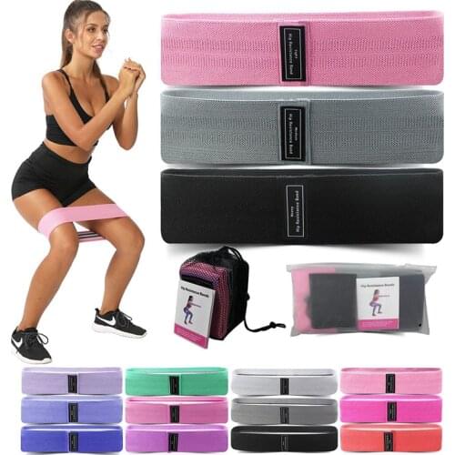 Resistance Bands 3-Piece Set Non Slip Expander Legs Butt Fitness Belts Gym Gum Sport Accessories Yoga Equipment For Exercises