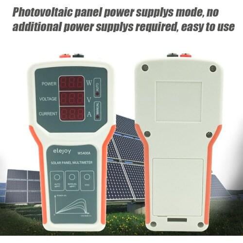 WS400A Photovoltaic Panel Power Supplys Multimeter Solar Panel MPPT Tester Open Circuit Voltage Troubleshooting Utility Tool