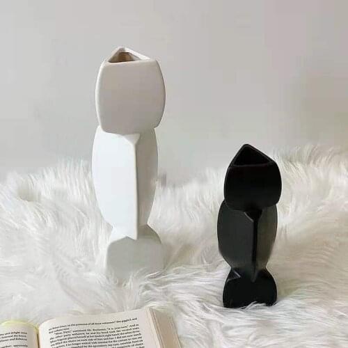 Ceramic Flower Vase Ваза Для Цветов Nordic Décoration Home Decor Aesthetic Room Décor Jarrones Alien Abstract Modern Wazony