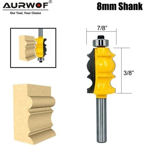 LAVIE 1pc 8mm Shank Special Moulding Handrail Wood Router Bit Woodworking Milling Cutter for Wood Machine Tools MC02078