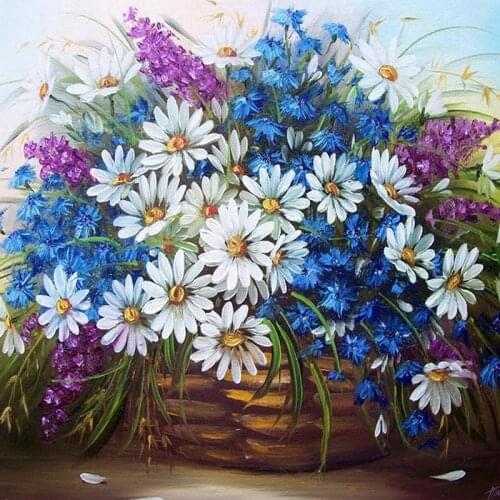 Small Daisy Flowers Home Handmade Diamond Painting Embroidery Mosaic Cross Embroidery Home Decoration Painting Handmade DIY