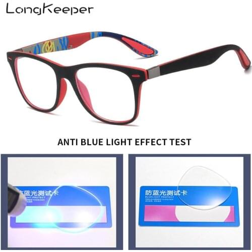 New Fashion Anti Blue Light Glasses Frame For Men Women Computer Eyeglasses Vintage Square Clear Lens Optical Spectacle Frame