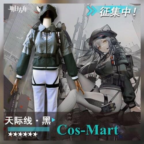 New Game Arknights Schwarz Cosplay Costume Skyline Handsome Combat Unifrom Female Activity Party Role Play Clothing S-XL Hot