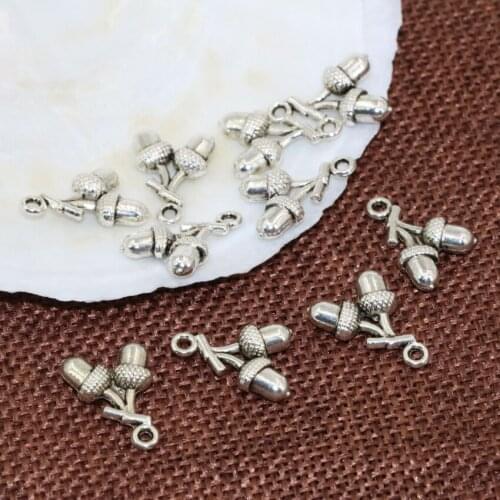 Wholesale price fashion 40pcs Lovely spacers beads 12*17mm Tibet silver-color strawberry shape accessories jewelry making B2544