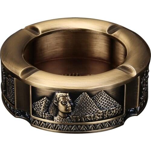 RETRO EGYPT PHARAOH ASHTRAY FASHION OFFICE ASHTRAY ANCIENT ASHTRAY ZINC ALLOY CRAFT HOME DECORATION BOY GIFT R3706