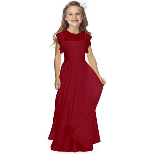 Flower Girl Dresses Applique Sleeveless Kids Birthday Party Pageant Gowns Weddings First Communion Elegant Dresses 2-14T