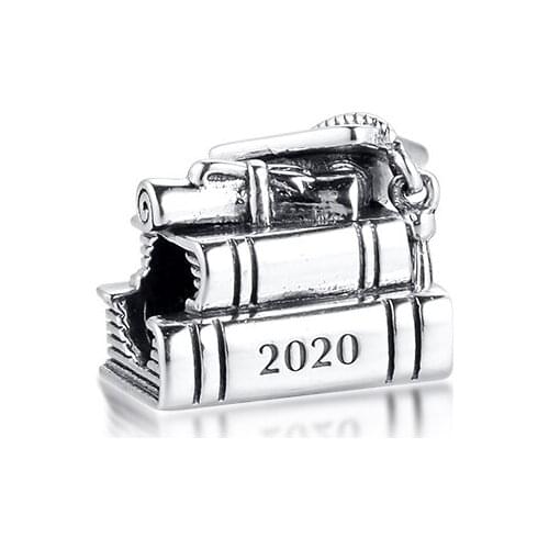 Fits for Pandora Beads Bracelets 2020 Graduation Books Charms 100% 925 Sterling Silver Jewelry Free Shipping