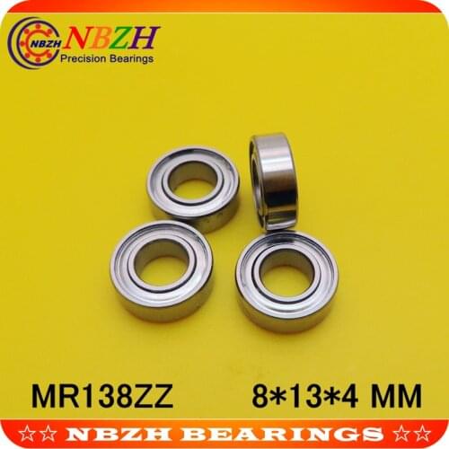 8x13x4 Metal Shields Bearings ABEC-7 Stainless Steel MR138 ZZ MR138ZZ 8*13*4