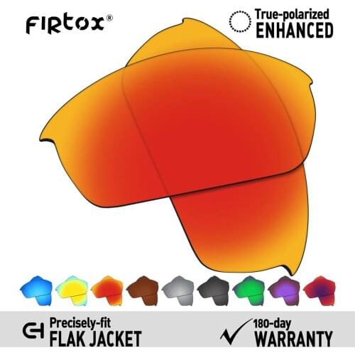 Firtox True UV400 Polarized Lenses Replacement for-Oakley Flak Jacket Sunglasses (Compatiable Lens Only) - Multiple Colors