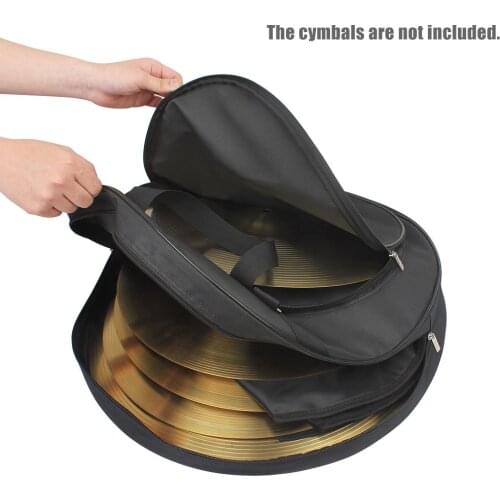 Cymbal Bag Backpack for 21 inch Cymbal Three Pockets with Removable Divider Shoulder Strap