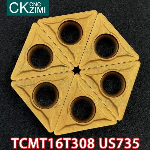TCMT16T308 US735 TCMT 16T308 US735 Carbide inserts Wood External Turning inserts Tools CNC Metal Lathe cutter Tools for steel