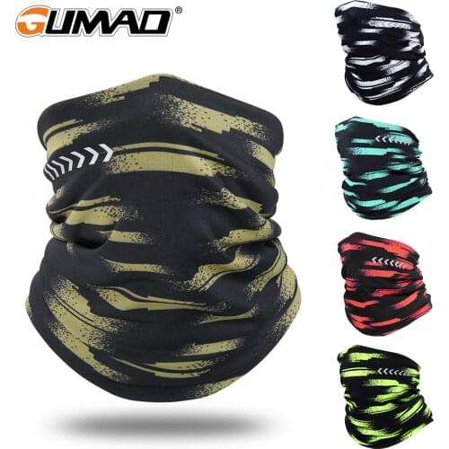 Cold Weather Neck Warmer Gaiter Fleece Face Cover Cycling Ski Thermal Hiking Half Tube Mask Print Winter Women Men Scarf Bandana