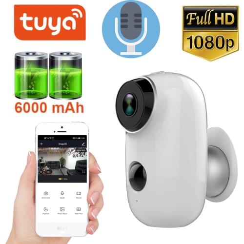 Smart WiFi IP Camera Rechargeable Battery Powered Cam HD Outdoor Indoor Night Vision PIR Motion Sensor Security Home Camera