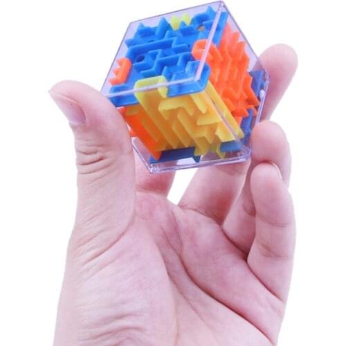 Funny 3D Cube Puzzle Maze Toy Hand Game Speed Cube Puzzle Game Labyrinth Ball Toys Challenge Finger Toys Gifts For Kid M0099