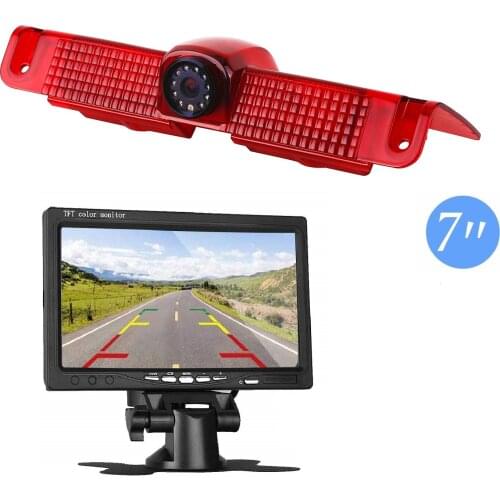 Misayaee HD 720P Brake Light Rear Camera + 7.0'' monitor for Chevrolet Express/GMC SAVANA 2003-2018/Explorer Vans/Chevy Express